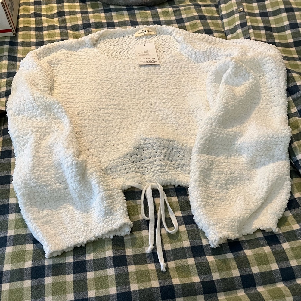 Molly Green Plush cropped sweater